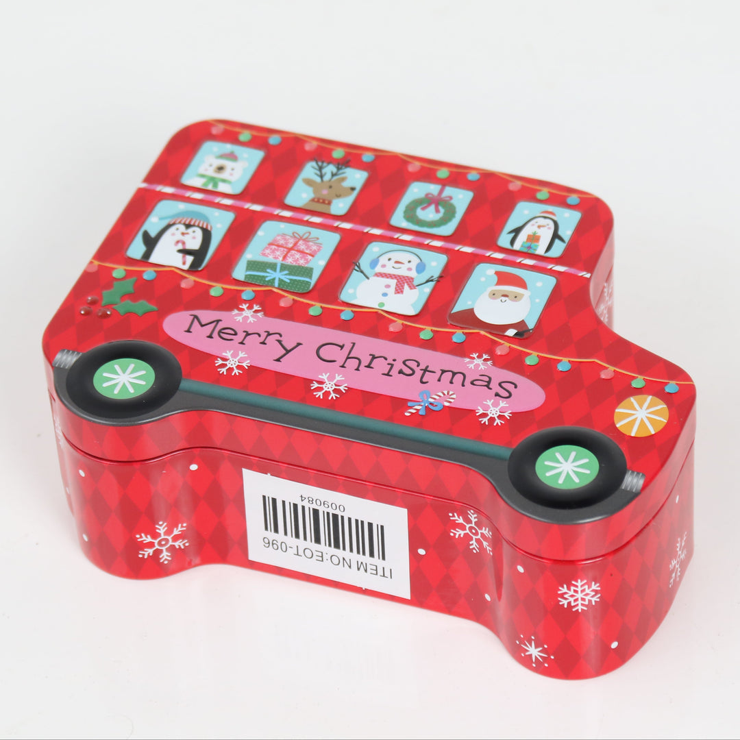 Christmas Doubledecker Bus Tin