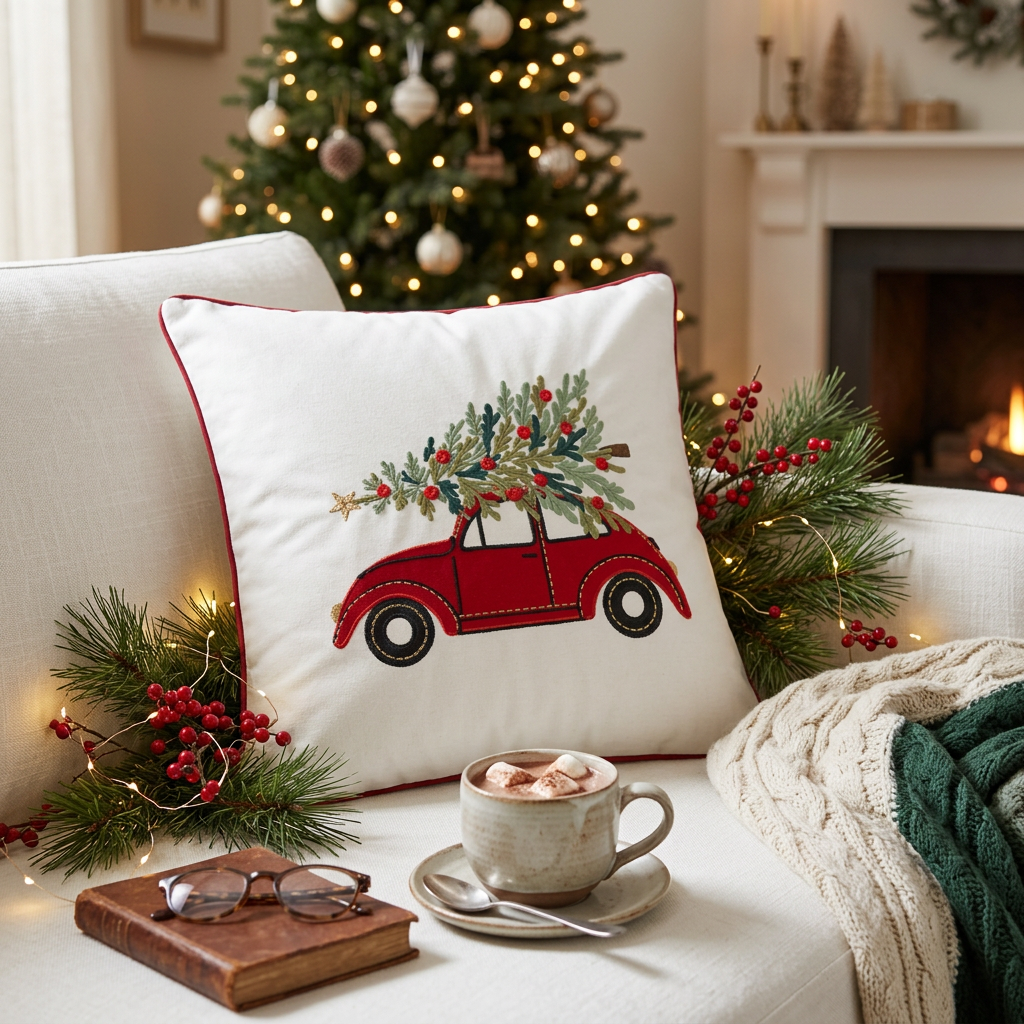 Christmas Delivery Cushion Cover