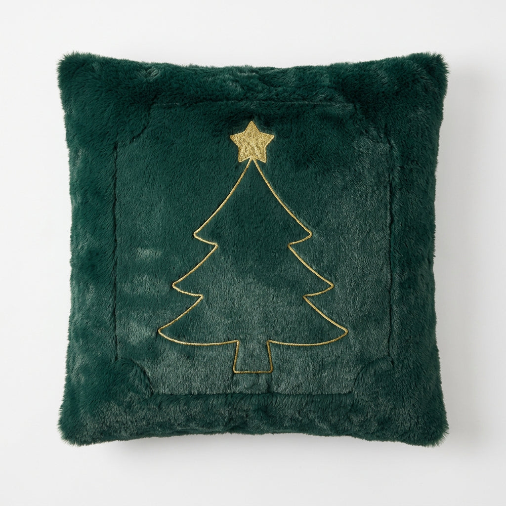 Golden Evergreen Cushion Cover