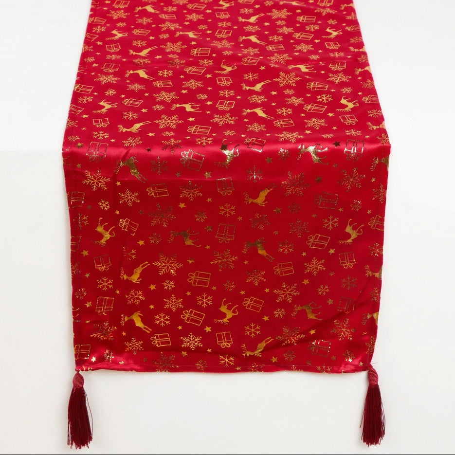 Ruby Snowfall Table Runner