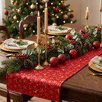 Load image into Gallery viewer, Ruby Snowfall Table Runner
