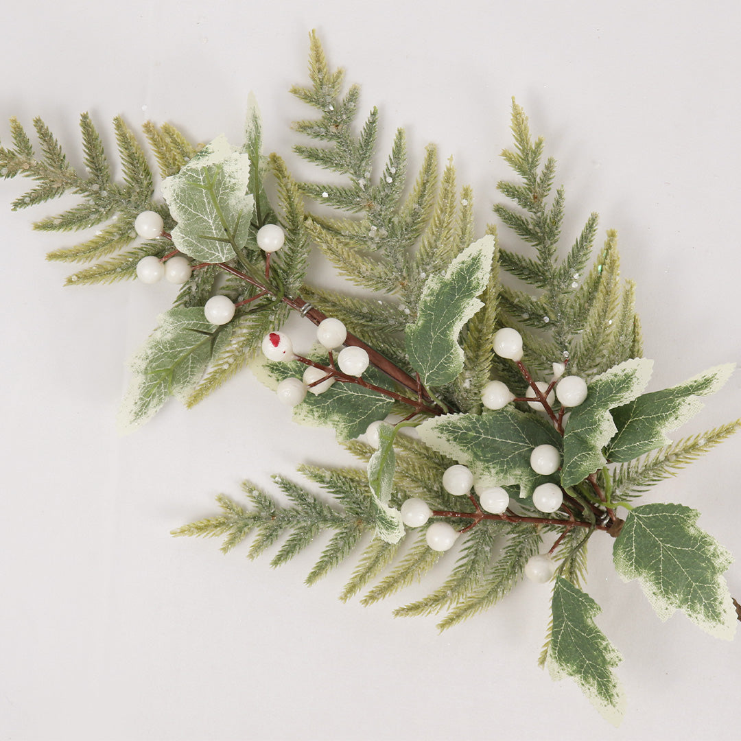 Green white berry  branch - BAF071