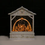 Load image into Gallery viewer, Ivory Nativity Snow Lantern
