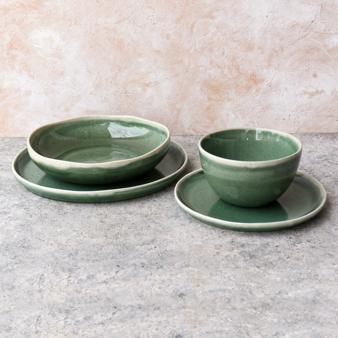 Green Dinnerware Set
