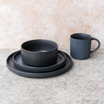 Load image into Gallery viewer, Black dinnerware set
