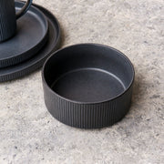 Black dinnerware set