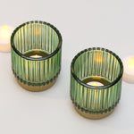 Load image into Gallery viewer, Color Glass Candle Holder
