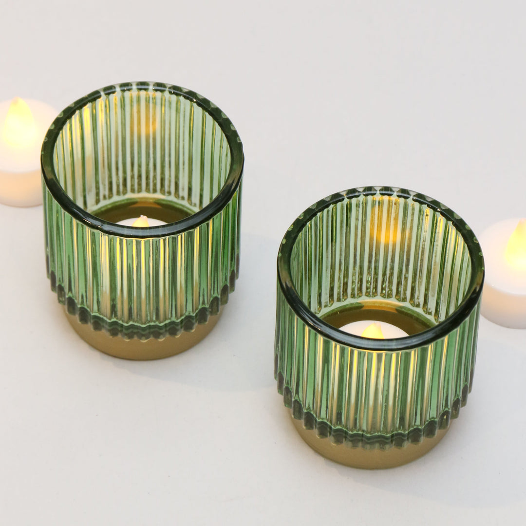 Color Glass Candle Holder