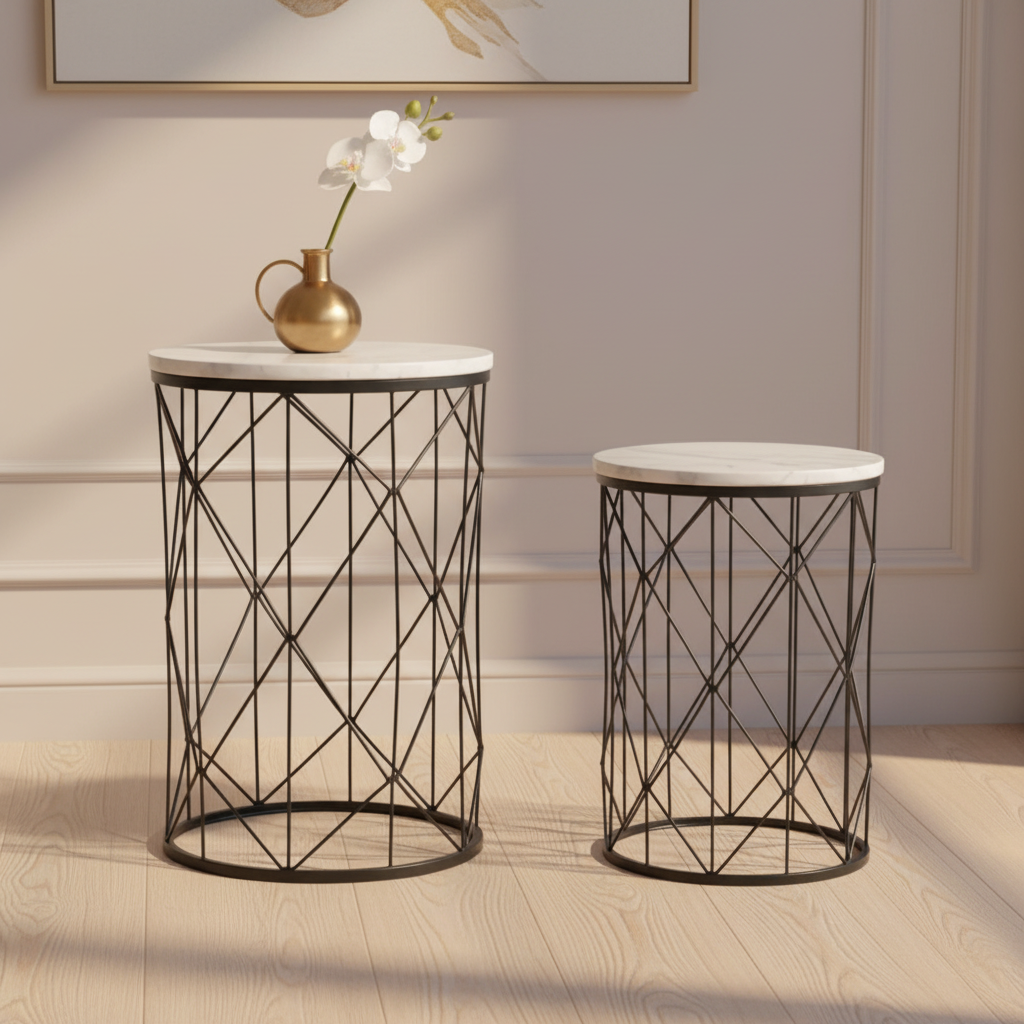 Black Marble Top Table