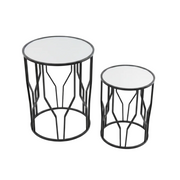 Black Mirror-Top Side Table