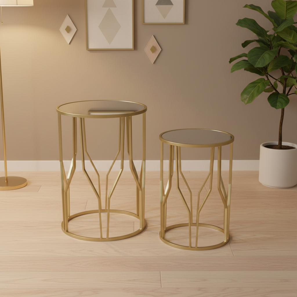 Gold Mirror Table