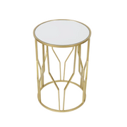 Gold Mirror-Top Side Table