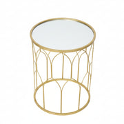 Mirror-Top Side Table