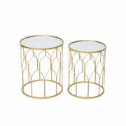 Mirror-Top Side Table