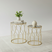 Mirror-Top Side Table