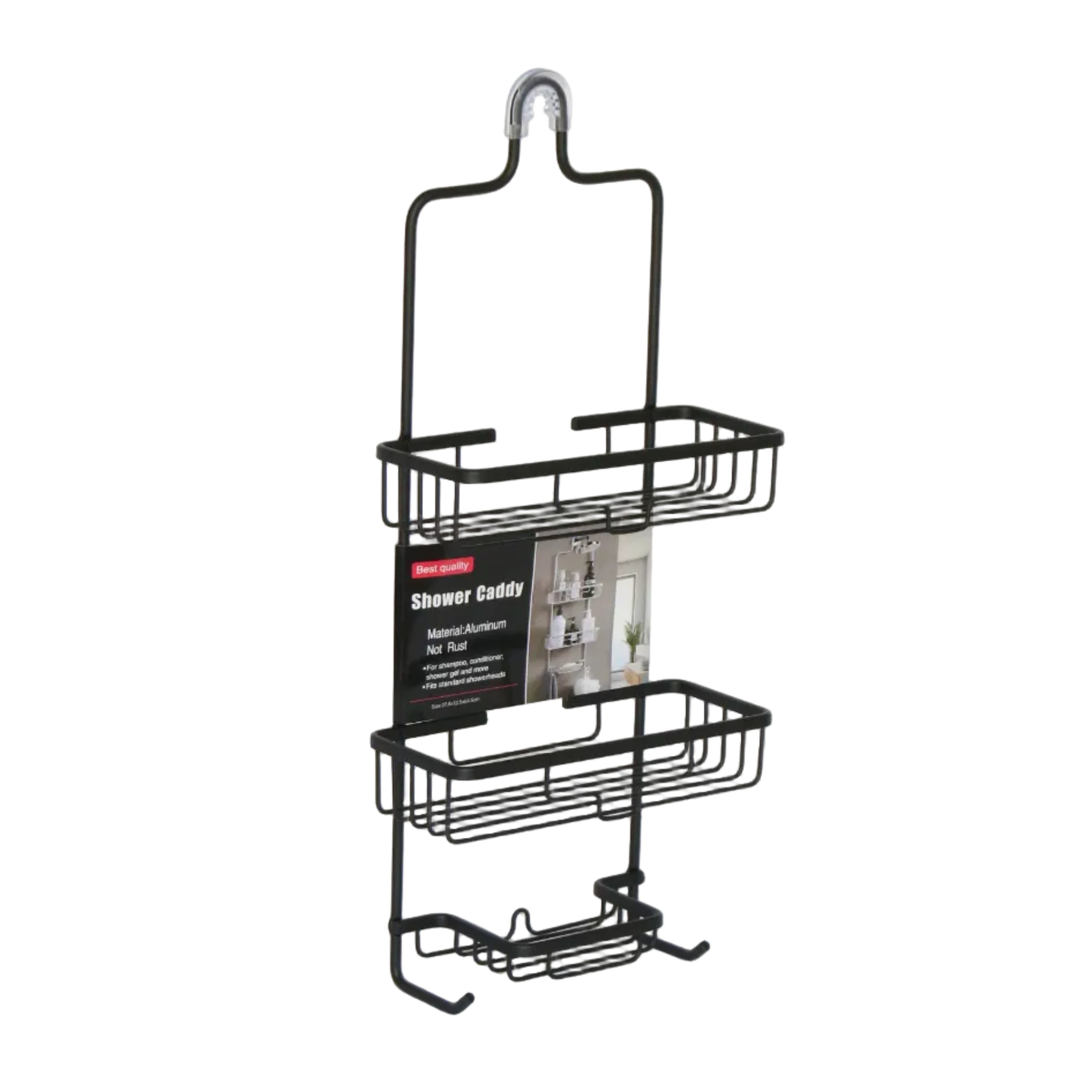 Black Shower Caddy Rack