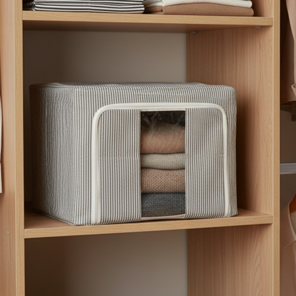 Fabric Storage Box With Zip