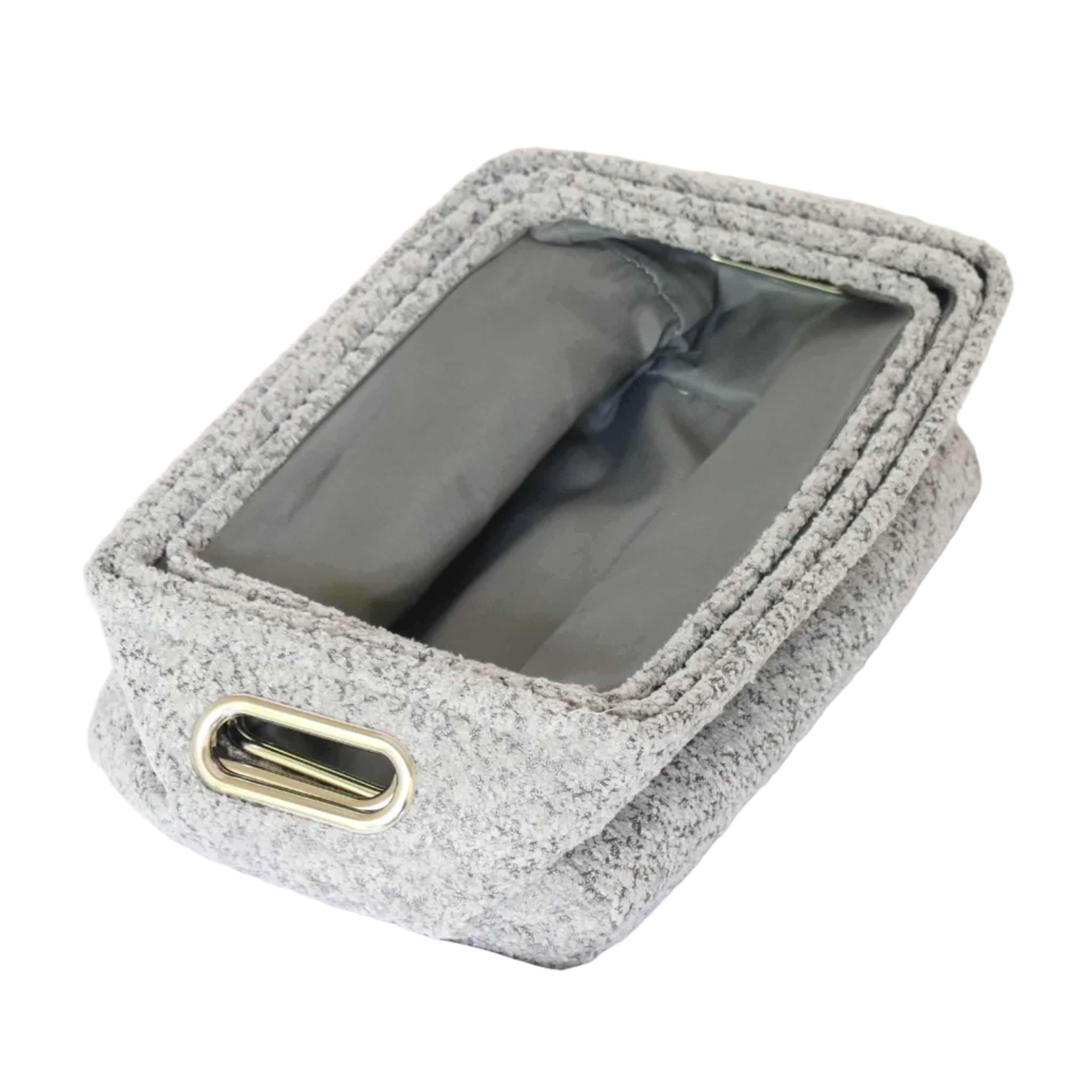 Grey Textured Storage Basket