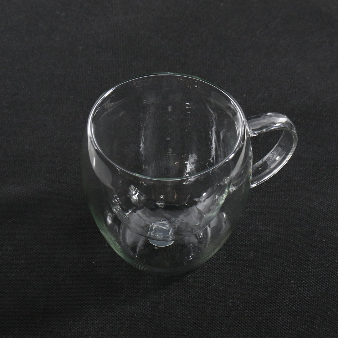 Double wall glass with handle