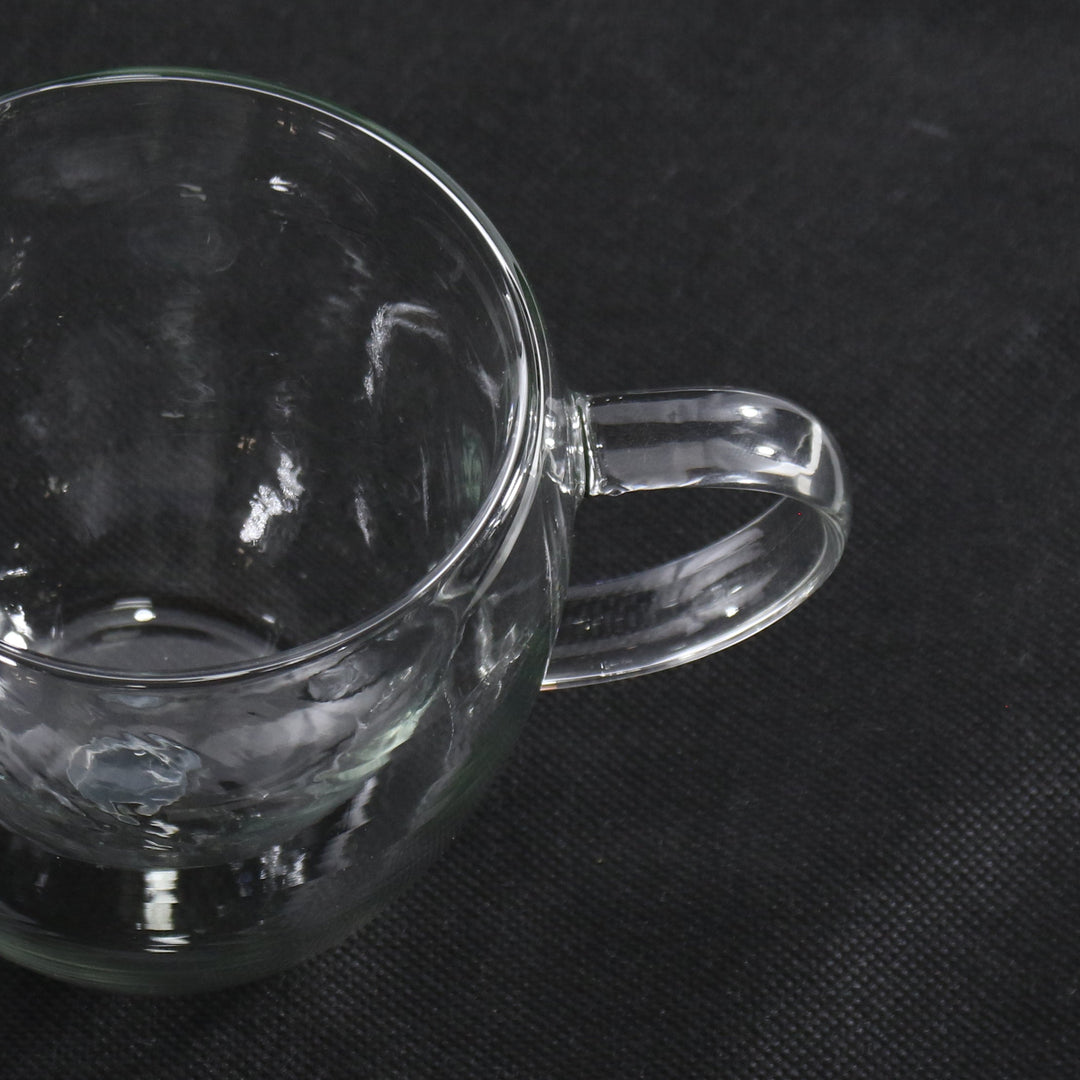 Double wall glass with handle