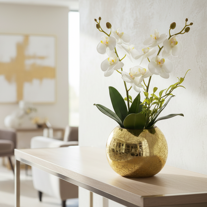 Gold Crackle Vase