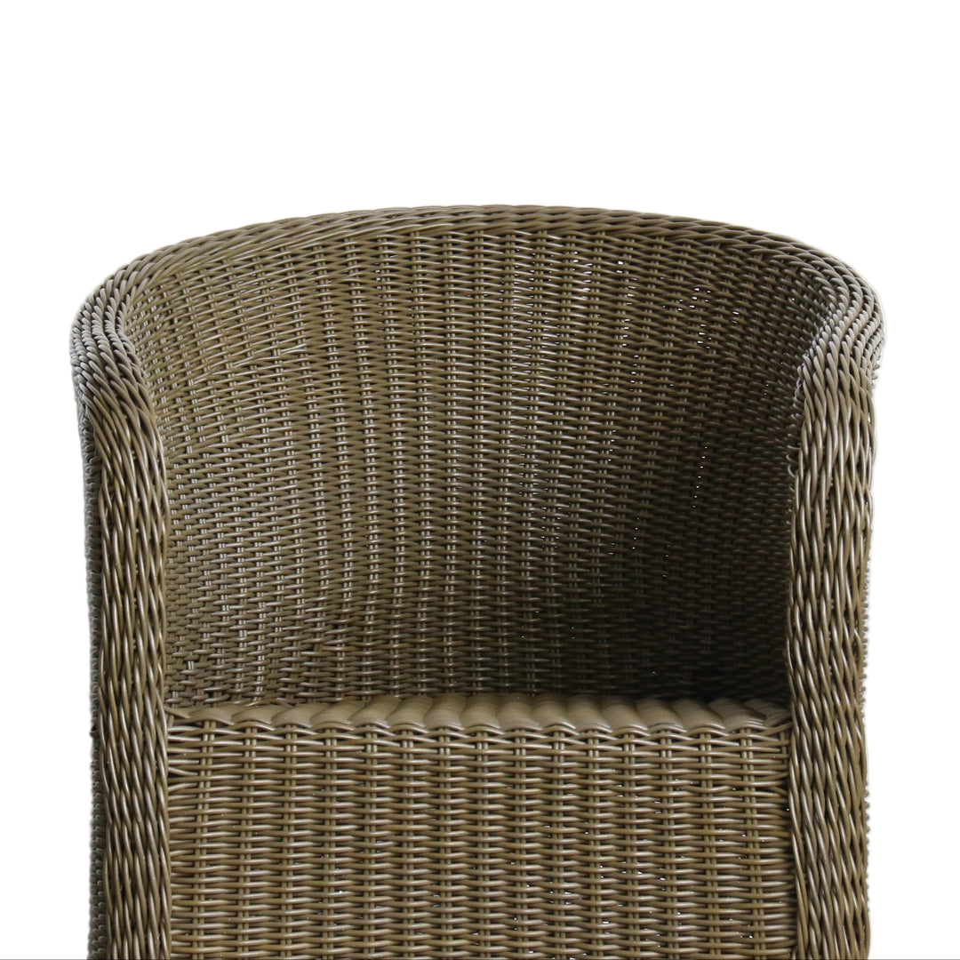 Wicker chair on a white background