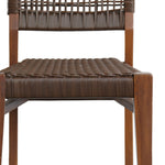 Load image into Gallery viewer, Wooden chair with woven seat and backrest on a white background
