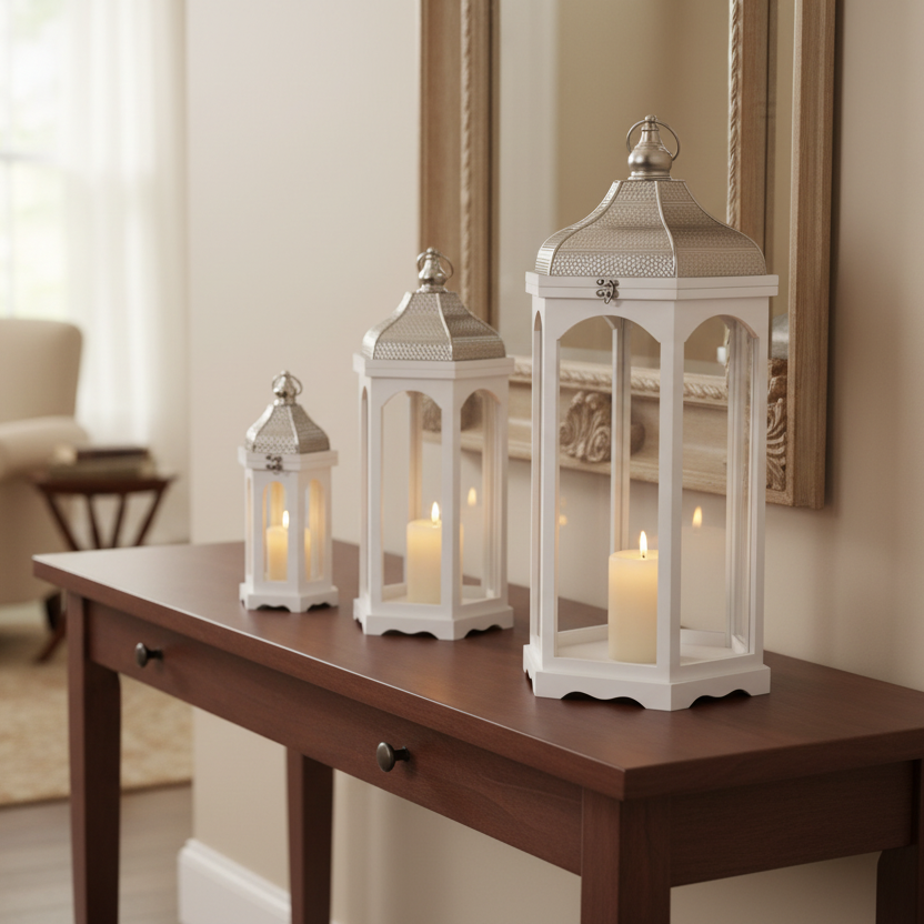 Silver Top White Lantern