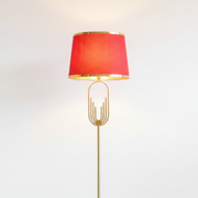 Red Gold U-Shaped Floor Lamp