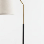 Angled Brass-Toned Floor Lamp