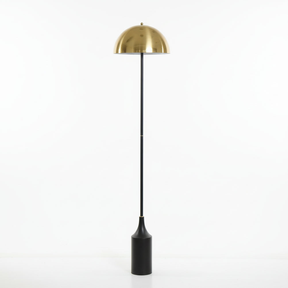 Black Floor Lamp With Gold Shade