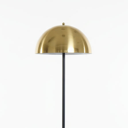 Black Floor Lamp With Gold Shade