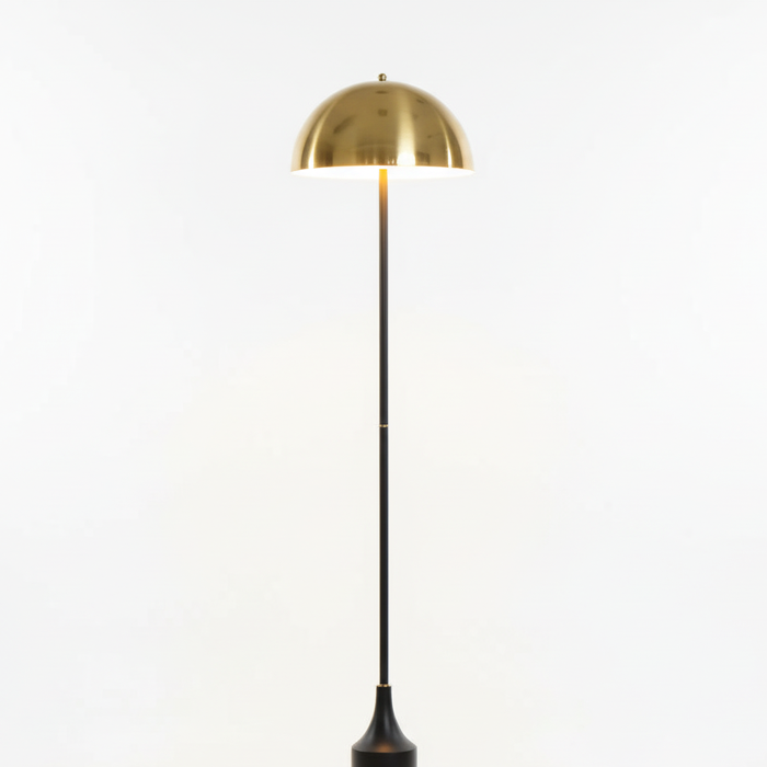 Black Floor Lamp With Gold Shade