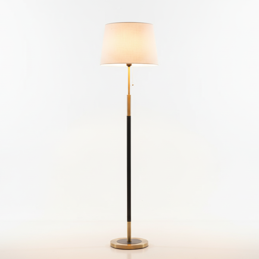 Gold & Black Floor Lamp