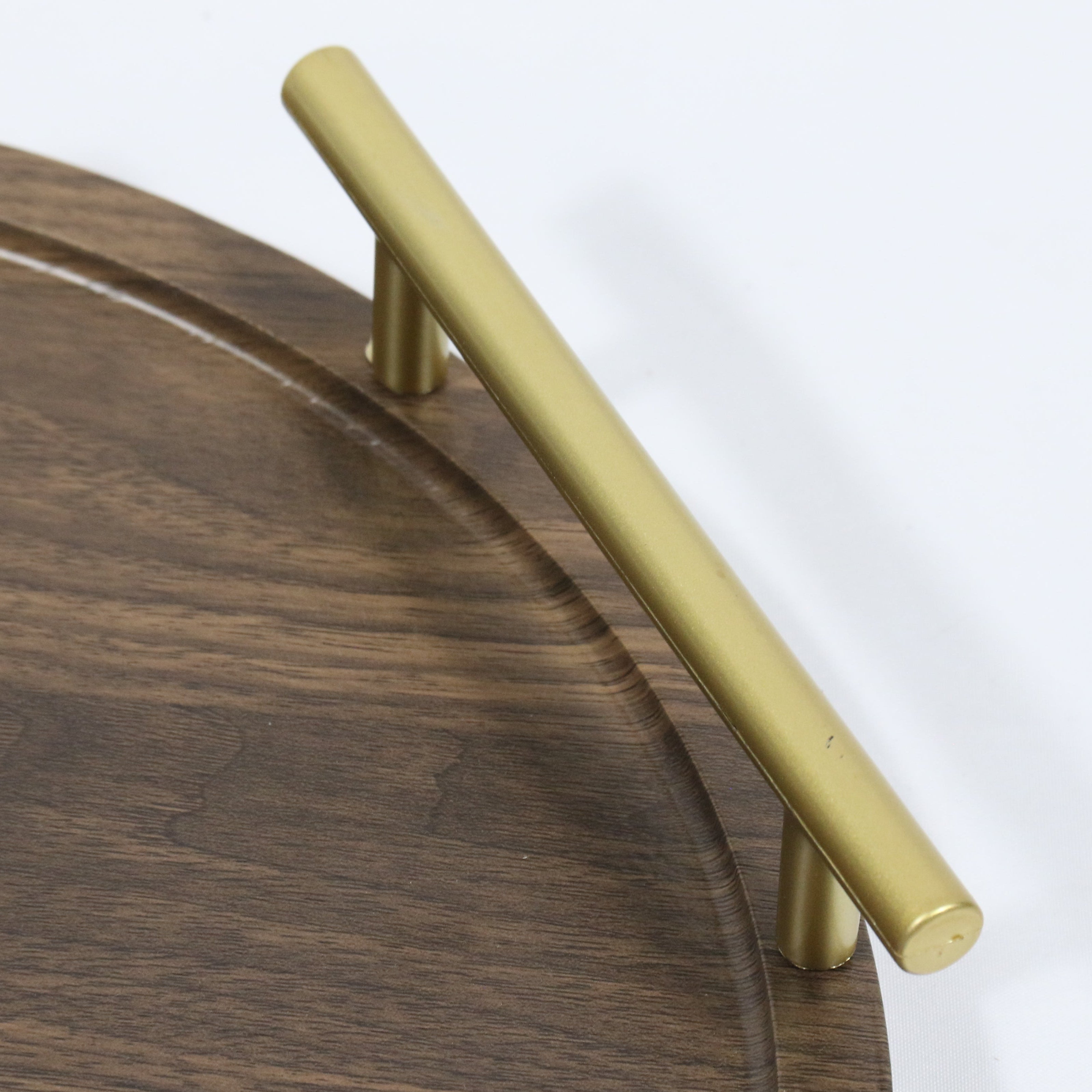 Round Wooden Tray With Handles