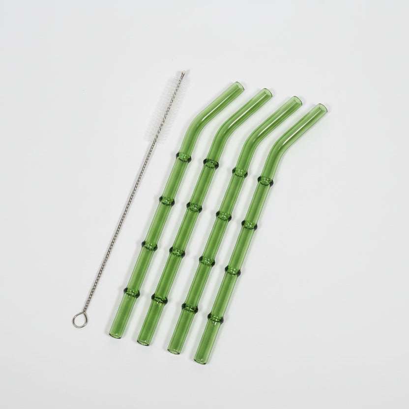 4 Pieces Straw Pack With Cleaner