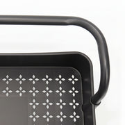 Black Three-Tier Plastic Trolley