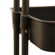 Black Three-Tier Plastic Trolley