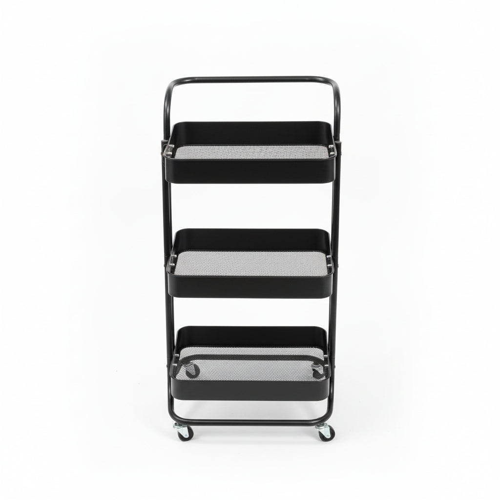 Black Steel Trolley Rack