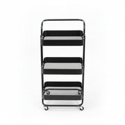 Black Four-Tier Rolling Trolley