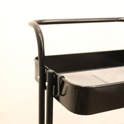 Black Four-Tier Rolling Trolley