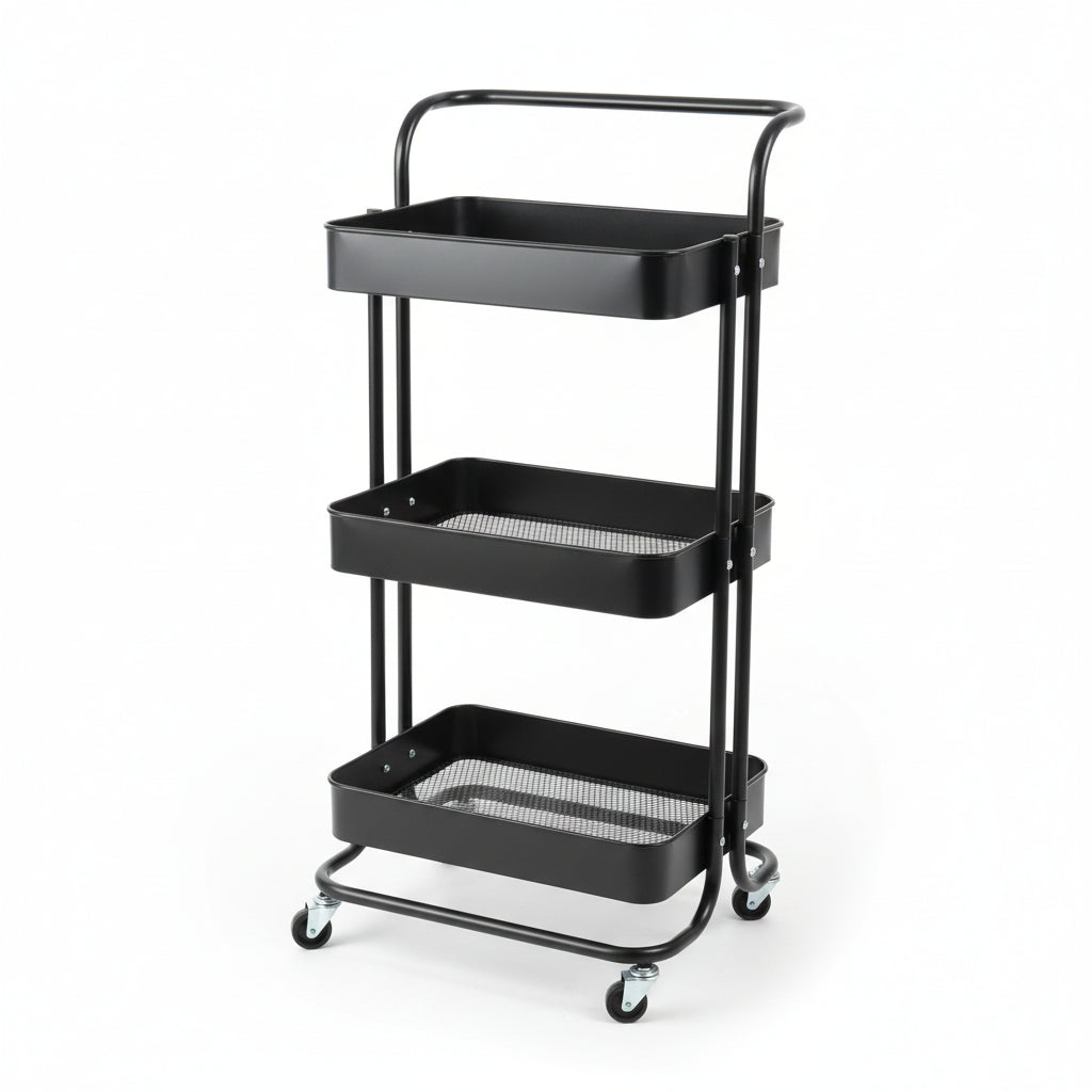 Black Steel Trolley Rack
