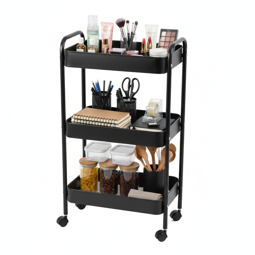 3 layer Steel Storage Cart