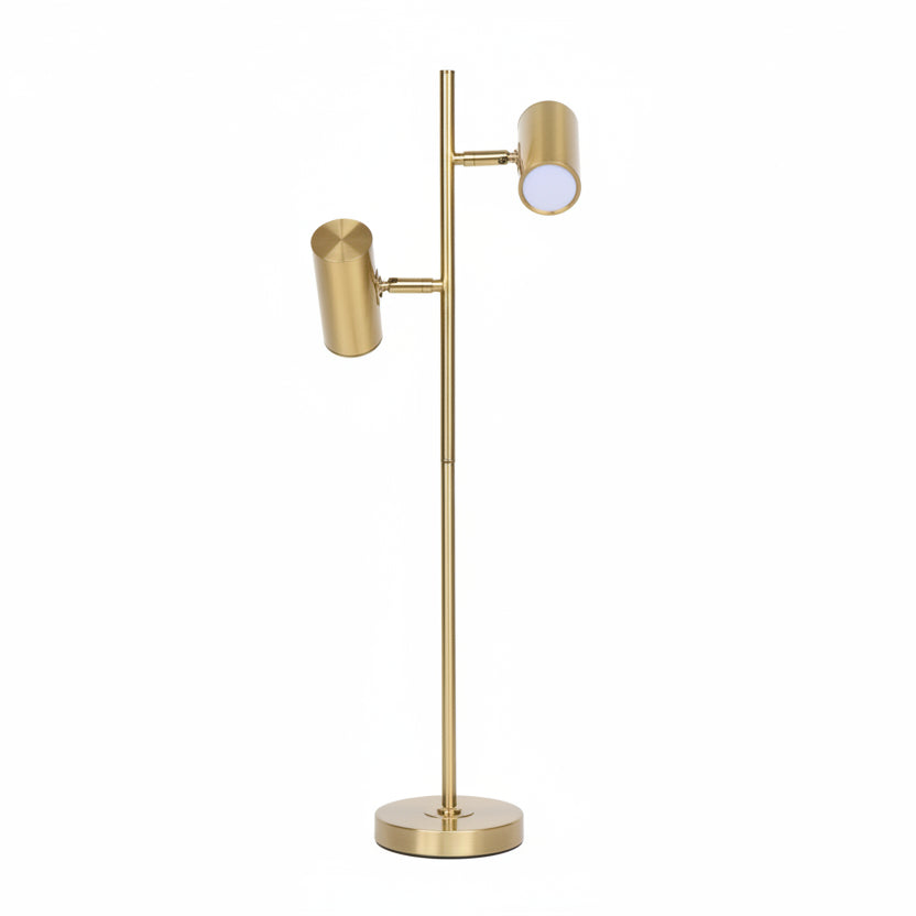 Gold Dual Spotlight Lamp