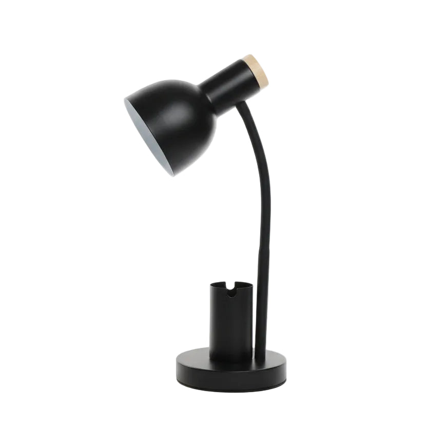 Black Study Lamp With Pen Holder