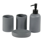 Load image into Gallery viewer, Grey Striped Bathroom Set
