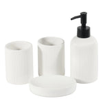 Load image into Gallery viewer, White Striped Bathroom Set
