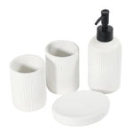 Load image into Gallery viewer, White Striped Bathroom Set
