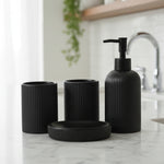 Load image into Gallery viewer, Black Striped Soap Dispenser
