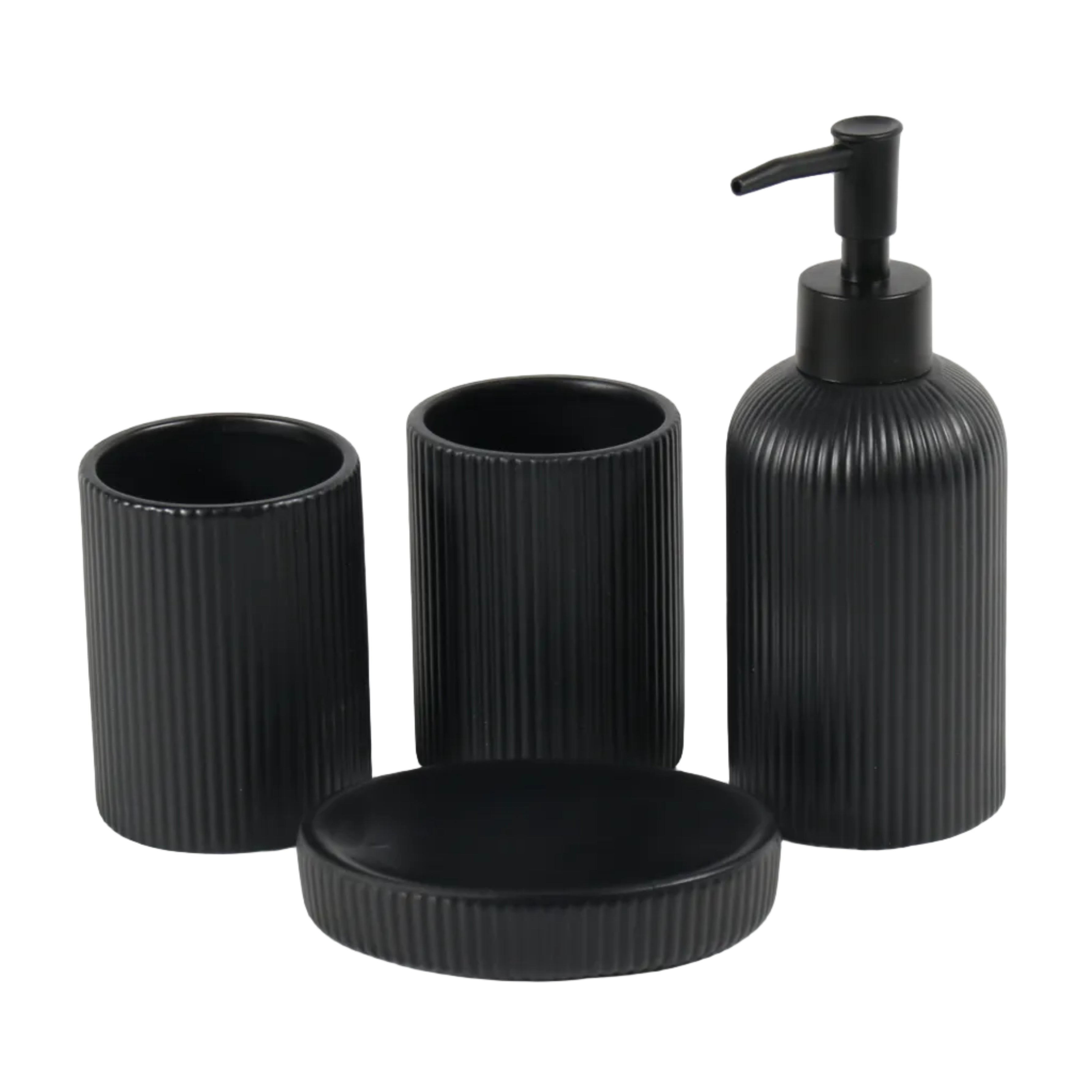 Black Striped Soap Dispenser